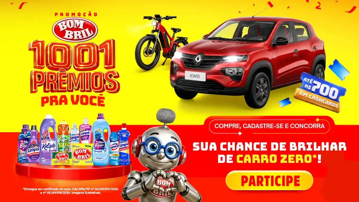 Banner da Promoção 1001 Prêmios Pra Você Bombril 2026