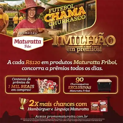 Promoção Maturatta Futebol Chama Churrasco