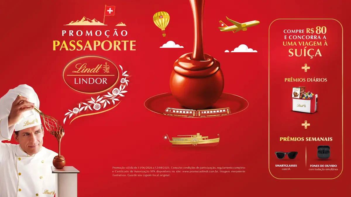 Banner da Promoção Passaporte Lindt 2026