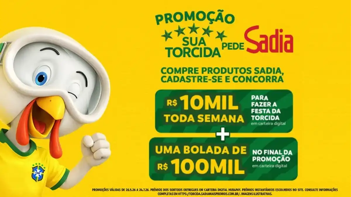 Banner Oficial da Promoção Sua Torcida Pede Sadia
