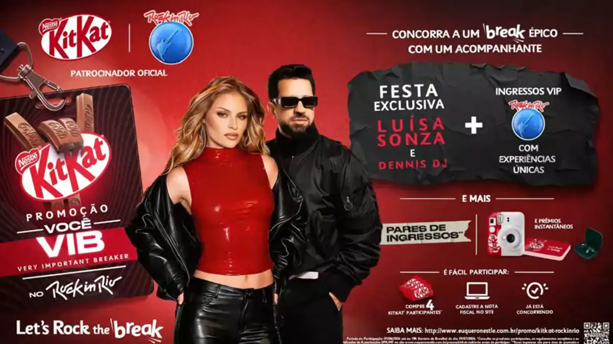 Banner da Promoção KitKat Você VIB no Rock in Rio 2026